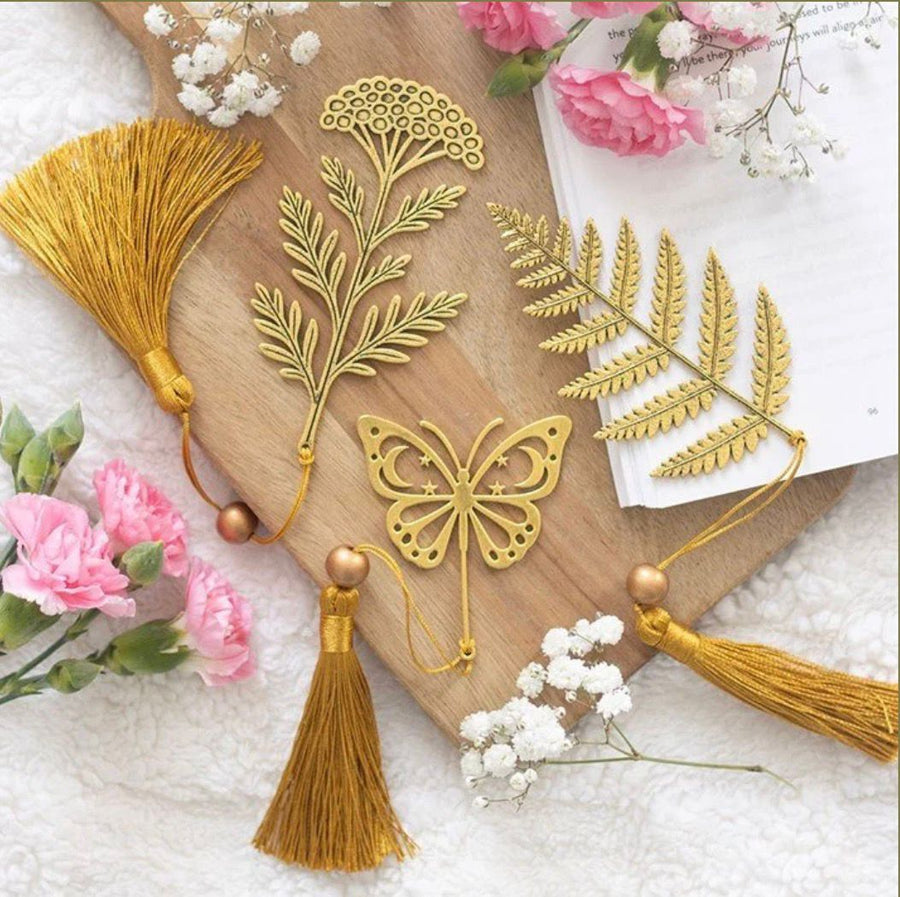 Luna Bloom Metal Leaf Bookmarks