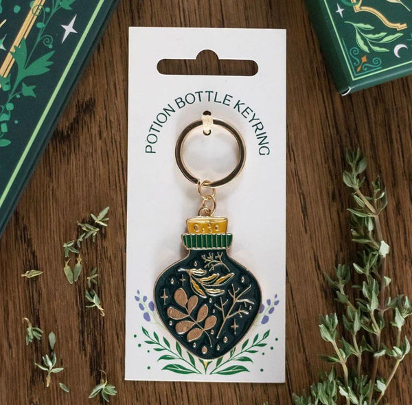 ✧ Green Witch Potion Bottle Keyring ✧